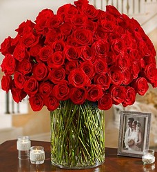 100 Premium Roses - You choose Color Davenport Florist - Same Day Flower Delivery - Flower Power 